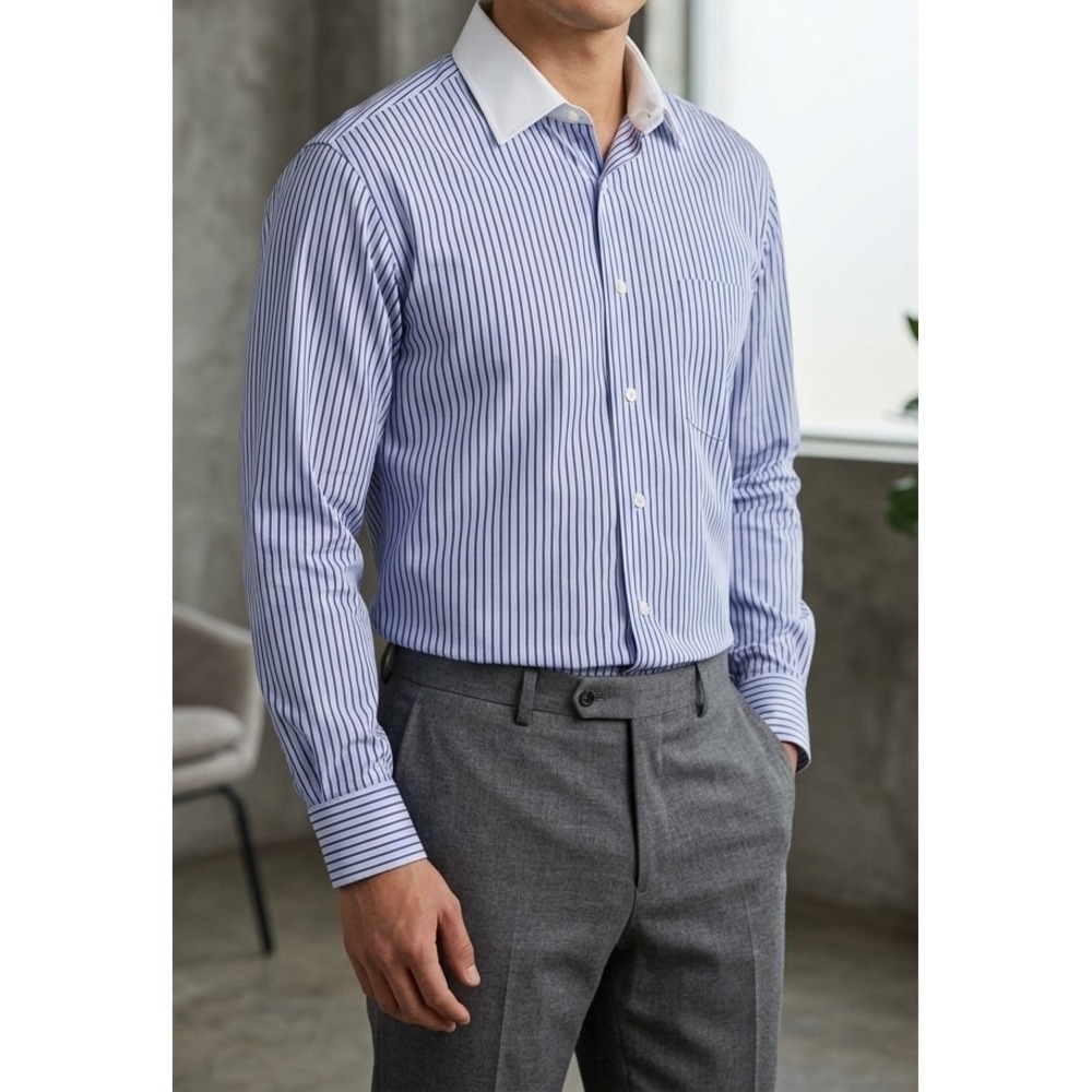 Corporate Banker Shirt Brooks Bros. Trad Fit No Iron Dress Shirt Men's 17-34